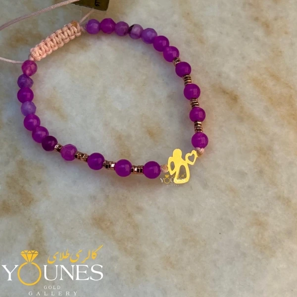 دستبند فرشته قلبی طلا لیزری